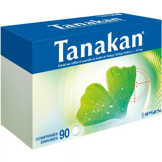 Ipsen: Tanakan Tablets – Ginkgo biloba Extract – Pack of 90