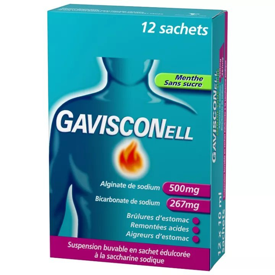 Gavisconell Sugar-Free Mint 12 sachets 10 ml