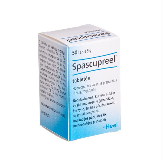 2 x 50 Spascupreel 100 Tablets. Homeopathic - Digestive Organ Spasms