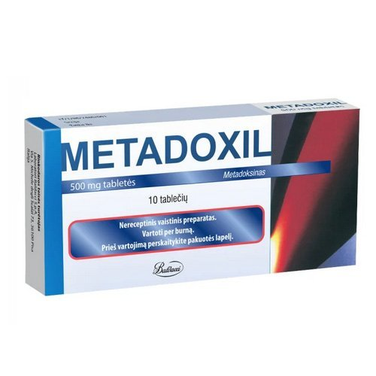 Metadoxil 500 mg Metadoxinum 10 tabs - Alcohol Intoxication Treatment & Withdrawal Syndrome.