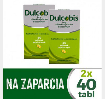 2X 40 DULCOBIS 5 mg, 40 gastro-resistant tablets. Constipation Relief. Fast action