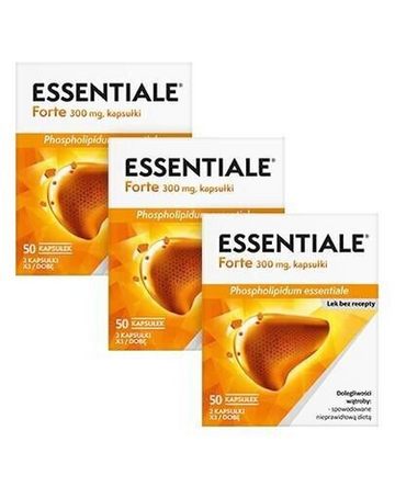 3 boxes Essentiale FORTE 300 mg, 3×50 caps Liver Protection, Health, Detox