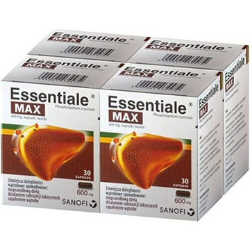 4 boxes Essentiale Max - 600 mg , 4×30 Double Liver Protection, Health | Detox