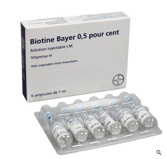 Biotin Bayer 0.5% Vitamine H - hair loss solution - 6 pcs