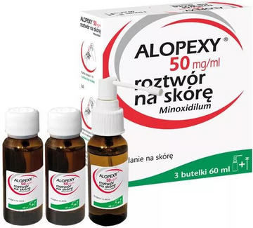 Alopexy 50 mg/ ml solution 3 x 60 ml - Hair Loss Treatment Hair Growth Receding Hairline