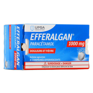 Efferalgan 1000mg - 8 effervescents tablets - UPSA