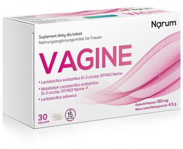 Narum Vagine 150mg 30 caps. - Lactobacillus acidophilus - Restores balance of microflora