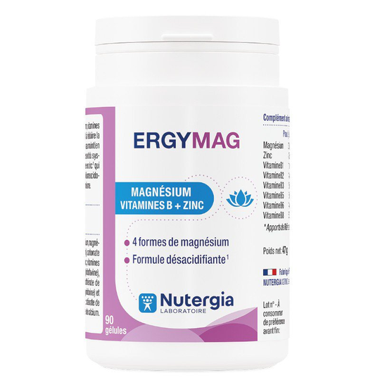 Ergymag - NUTERGIA - 90 Caps - Magnesium, Zinc, Vitamin B