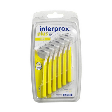 Interprox plus mini yellow interdental brush, 6 pieces