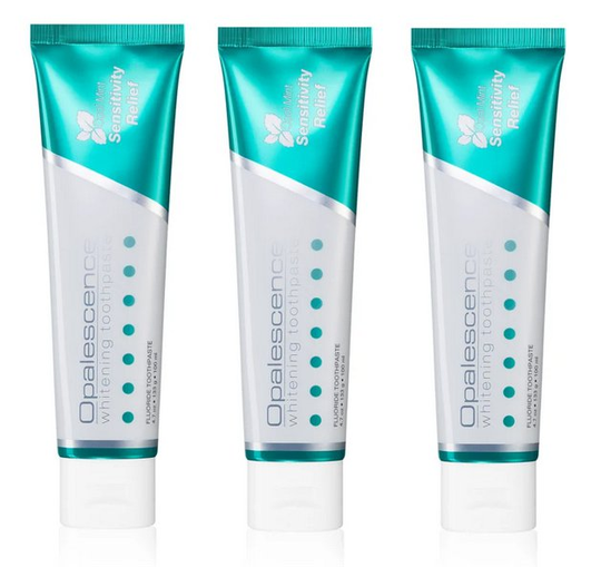 3 x Opalescence Sensitivity Relief Whitening Toothpaste for sensitive teet 100ML