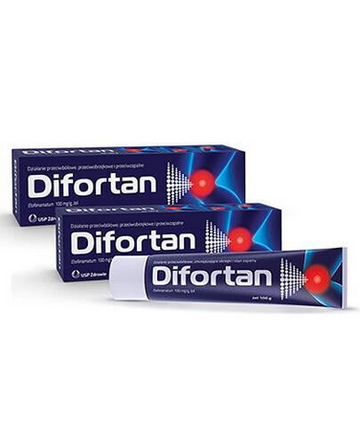 2x100g Difortan gel for the treatment of muscle pain 100mg/g