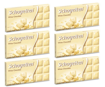 6x Schogetten German White Chocolate 100G / 3.5Oz (Pack of 6)