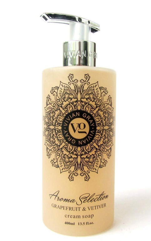 Vivian Gray Aroma Selection Cream Soap 400ml 13.5 FL Oz (Grapefruit & Vetiver)