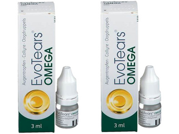 2x EvoTears Omega eye drops 3 ml