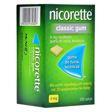 Nicorette Classic Gum Chewing gum 4mg 105 pcs